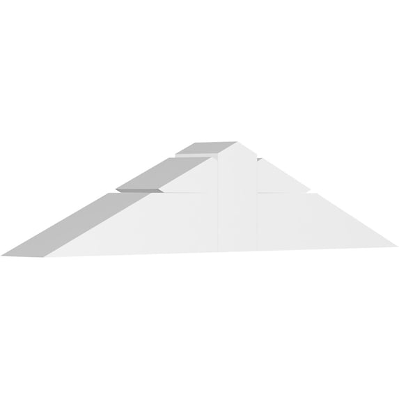 36"W x 7 1/2"H x 4"D x 4"F, 5/12 Pitch, Saratoga Architectural Grade PVC Gable Bracket