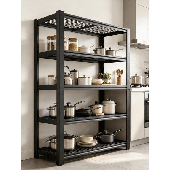 36"W x 72"H 5-Tier Wire Garage Metal Shelving,3000 lbs Heavy-Duty Garage Storage Shelves,Adjustable Reinforced Shelves for Laundry Rooms,Basements,Kitchens & Outdoor 16"D