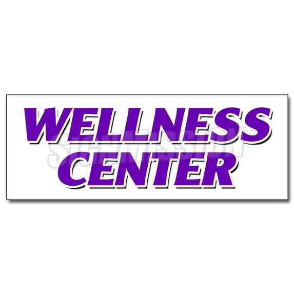 36" WELLNESS CENTER DECAL sticker chiropractic chiropractor fitness center