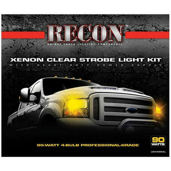 36-Watt 4-Bulb Professional-Grade LED Amber Strobe Light Kit With 19 Different Flash Patterns And In-Vehicle Control Swi