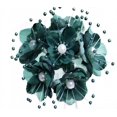 thumbnail image 1 of 36 Wedding Bridal Pearl Satin Organza Flower Favor Pick - Hunter Green, 1 of 1