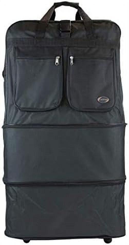 36" Wheeled Duffel Bag Spinner Suitcase Luggage Expandable (Black, )