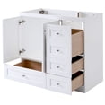 thumbnail image 1 of 36" White Bathroom Vanity(Cabinet Only, Sink Not Included), 1 of 10