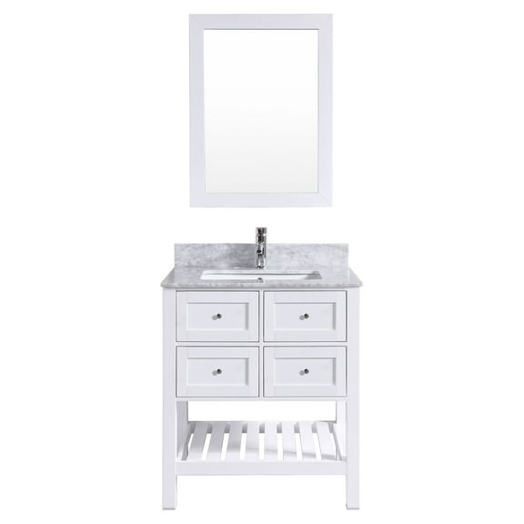 36" White Vanity Cabinet Set LV6-36W