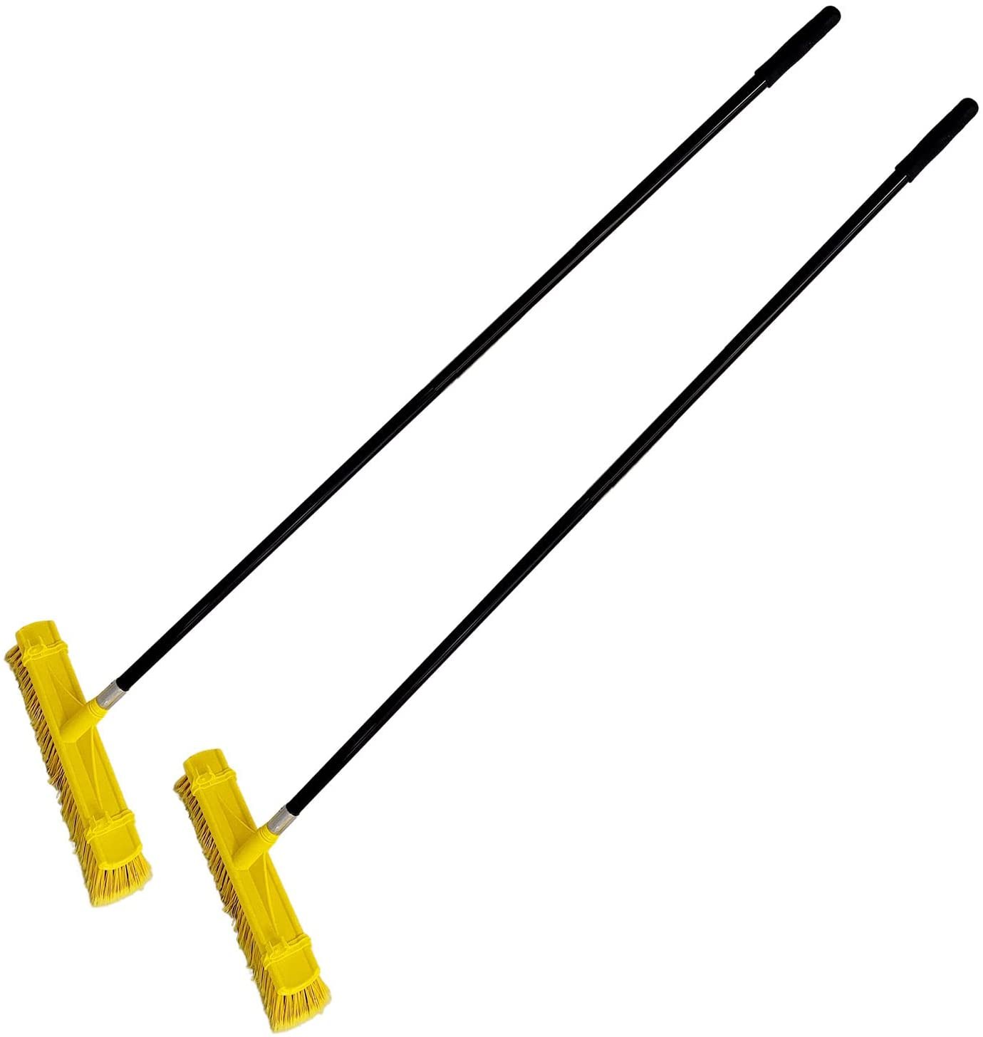 36" Wide Push Brooms Pack of 2 Multi Surface Heavy Duty Commercial