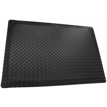 36" Wide, Rhino Mats, Diamond  Plate Anti-fatigue Mat, Black, 9/16" Thick, Choose Length
