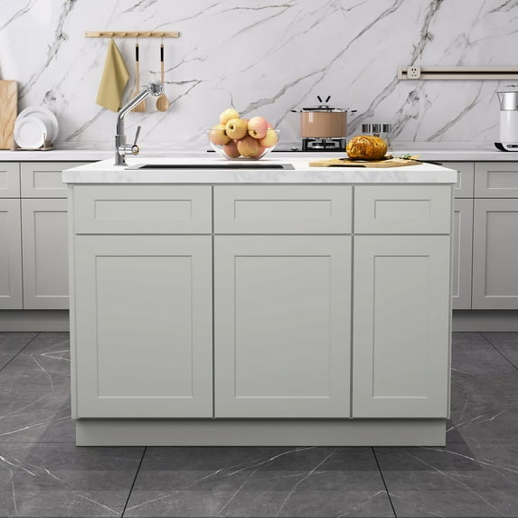 36" Width, Plywood Build - Durable and Long - lasting - Kitchen Island Sink - Adjustable Shelving