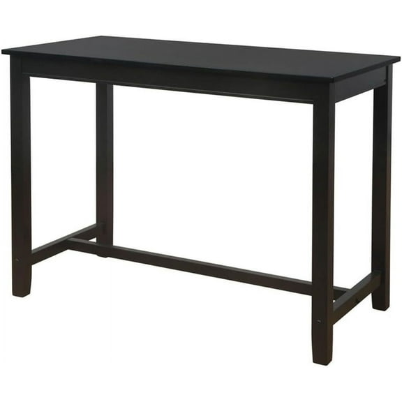 36" Wood Counter Height Pub Table in Black