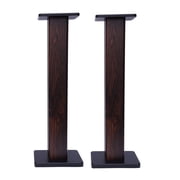 36" Wood Speaker Stands, For Surround Sound Home Theater Hi-Fi Speaker Stands, Universal Black Walnut Bookshelf Speaker Stands