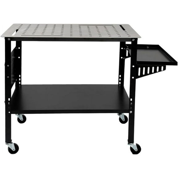 36" X 24" Welding Table - 1200 lbs Load Capacity Mobile Steel Welding Workstation with Wheels