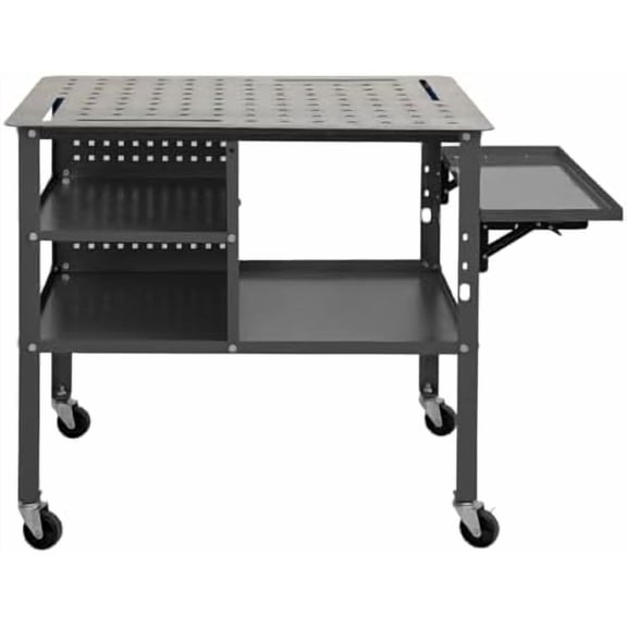 36" X 24" Welding Table - 1200 lbs Load Capacity Workbench With Wheels, Mobile Steel Workstation, Universal Work Table for Sawing$$Tools & Hardware Other