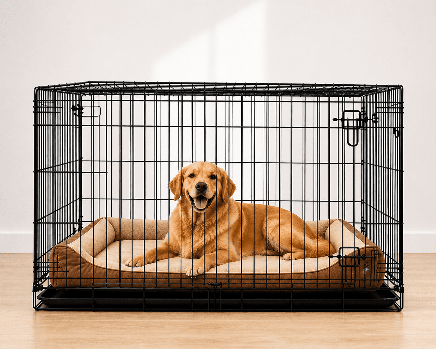 36' X 24' X 27' Large Welded Wire Dog Crate with Bed Dog
