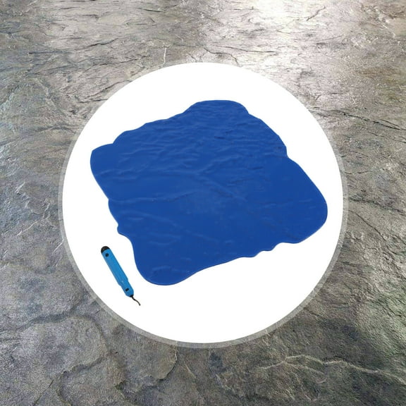 36" X 36" Blue Seamless Concrete Slate Pattern Stamp with Edge Trimmer High-Quality PU for Neat, Uniform Concrete Imprinting Ideal for Patios, Driveways & Pool Decks