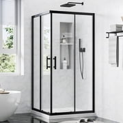 36" X 36" X72" Corner Shower Enclosure, Double Sliding Shower Door