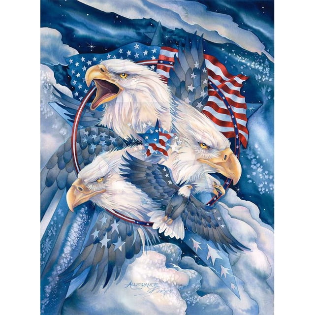 Premium Labels Personalized Address Labels - Eagle American US Flag Design (JX 299)