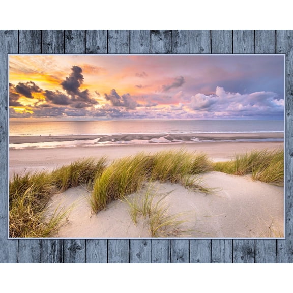 36" X 44" Panel Outer Banks Beach Sunset Dunes Clouds Marshall Dry Goods Cotton Fabric Panel (D483.75)