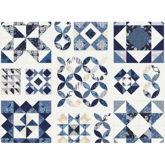 36" X 44" Panel Water Mark by Tammie Green Calm Seas Cheater Quilt Print Patchwork Riley Blake Cotton Fabric Panel (CH11328)