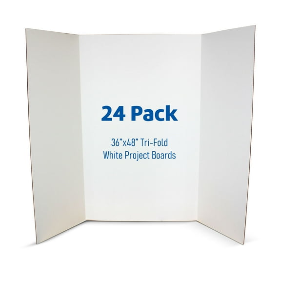 36 x 48 1 Ply White Project Display Board - Pack of 24