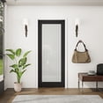 thumbnail image 1 of 36" X 80" Black 1-Lite Frosted Glass Solid Core Sliding Interior Pocket Door, 1 of 8