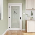 thumbnail image 1 of 36" X 80" Pantry Door Solid Manufactured Wood Prefinished Glass Slab Door Standard Door Without Hardware Kit, 1 of 8