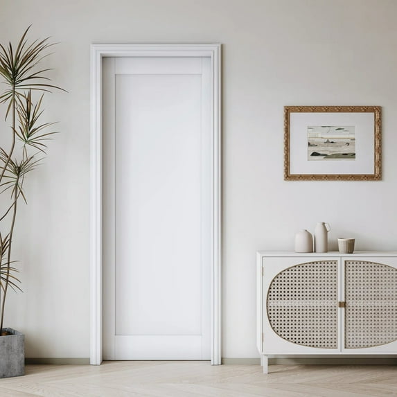 36" X 80" Sliding Pocket Door White Standard Door with Hardware Kit Set