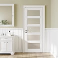 thumbnail image 1 of 36" X 96" Interior Frosted Glass Pantry Door Slab Solid Manufacture Wood White Standard Door For French Doors 80''H/96H'', 1 of 6