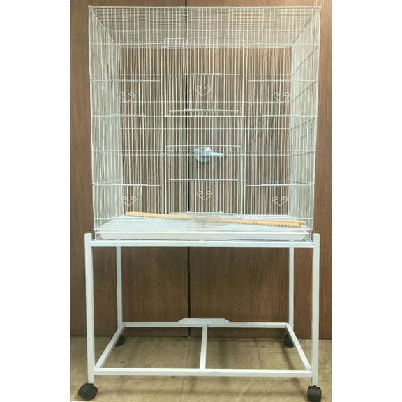 36" X-Large Flight Bird Breeding Breeder Cage With Rolling Stand 3/8-inch Bar Spacing for Small Size Parakeet Lovebirds Canary Aviary Budgie Finches