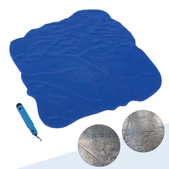 36"X36" Blue Seamless Slate Stamp Texture Imprint Skin Mat for Concrete Cement