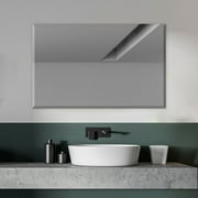 36"X48" inch Clear Rectangle Beveled Polish Frameless Wall Mirror with Hooks