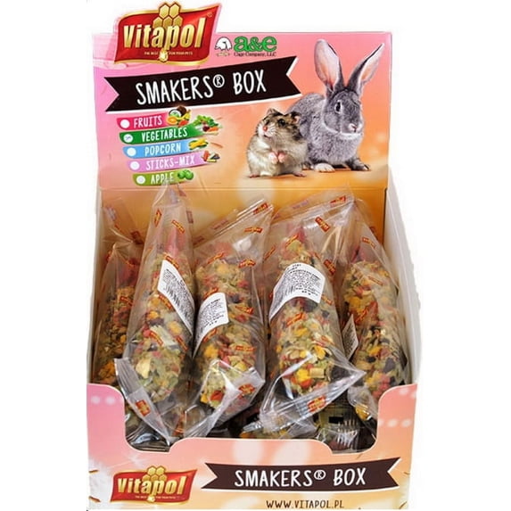 36 count (3 x 12 ct) A&E Cage Company Smakers Vegetable Sticks for Small Animals