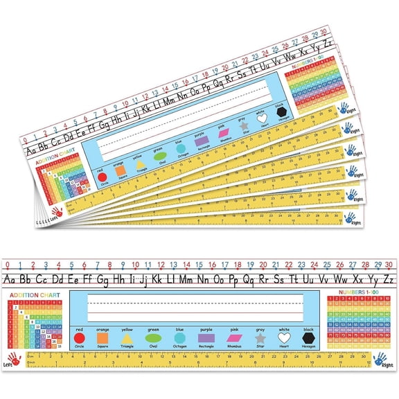 36 count Name Plates for Classroom Manuscript Name Tags for Classroom | with 80 count Glue Point Multipurpose Desk Name Tags Classroom Student Name Tags for Desks Student Teaching Supplies