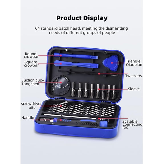 36 in 1 Screwdriver Tool Kit for Drones RC Models 28 Head Set Metal 0.83 Lbs