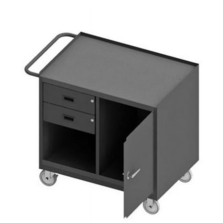 36 in. 14 Gauge Mobile Bench Cabinets, Gray