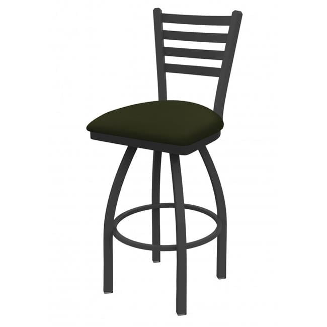 HBS 410 Jackie 36" Swivel Bar Stool - Pewter Finish, Canter Earth Vinyl Seat, 550 Lb Capacity