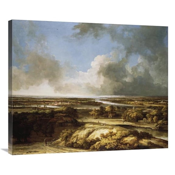 36 in. A Panoramic Landscape Art Print - Philips Koninck