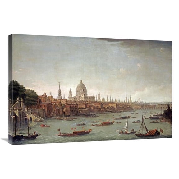 36 in. A Panoramic View of the City of London Art Print - Antonio Joli