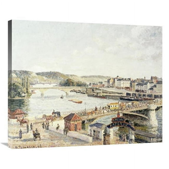 36 in. Afternoon Sun, Rouen Art Print - Camille Pissarro