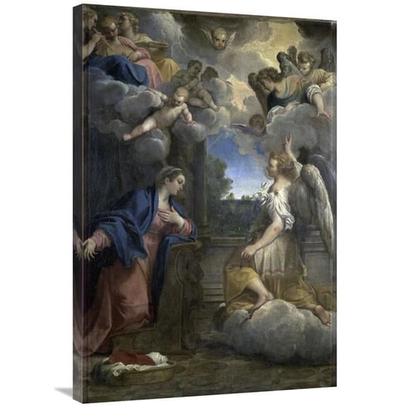 36 in. Annunciation Art Print - Agostino Carracci