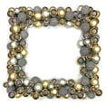 thumbnail image 1 of 36 in. Ball Square Wreath - Gold & Silve, 1 of 1