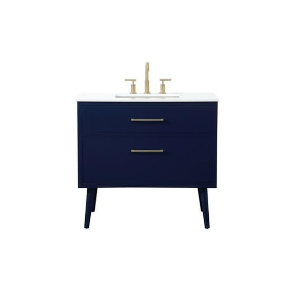 36 in. Bathroom Vanity, Blue