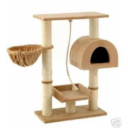 36 in. Beige Cat Tree Condo Furniture
