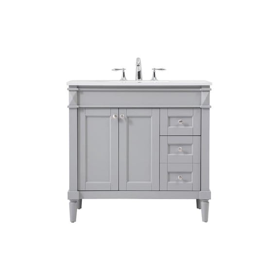36 in. Bennett Single Bathroom Vanity, Grey