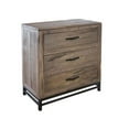 thumbnail image 1 of 36 in. Brown Solid Wood Three Drawer Chest, 1 of 1