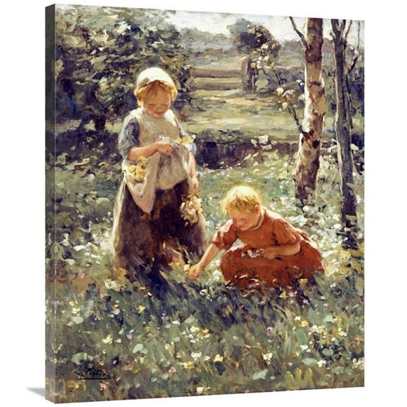 36 in. Children in a Field Art Print - Evert Pieters