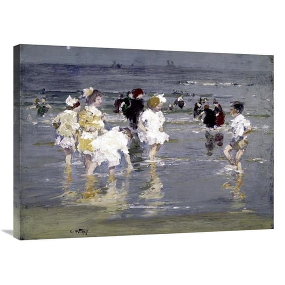 36 in. Children on the Beach Art Print - Edward Henry Potthast