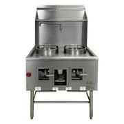 36 in. Chinese Wok Range Natural Gas/Liquid Propane with Waterfall, NSF Certified, 2 Burners Wok Range