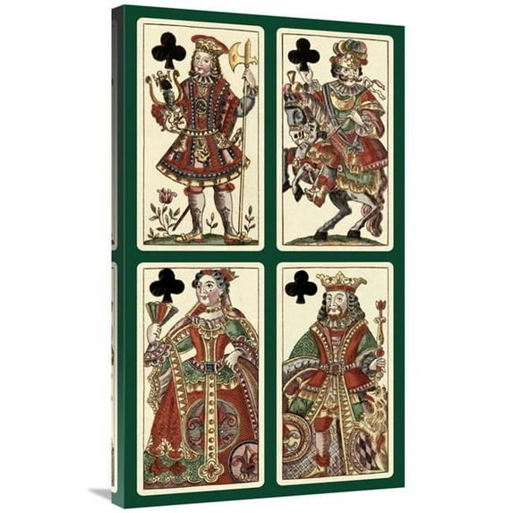 36 in. Clubs - Bauern Hochzeit Deck Art Print - Andreas Benedictus Gobl