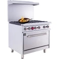 thumbnail image 1 of 36-Inch Gas Oven Range 6-Burner, Heavy-Duty Oven Ranges 210,000 BTU Commercial Range for Kitchen Restaurant, NSF, 1 of 14