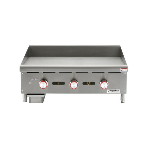 Magic Chef Commercial 36 in. Commercial Manual Countertop Griddle in Stainless Steel