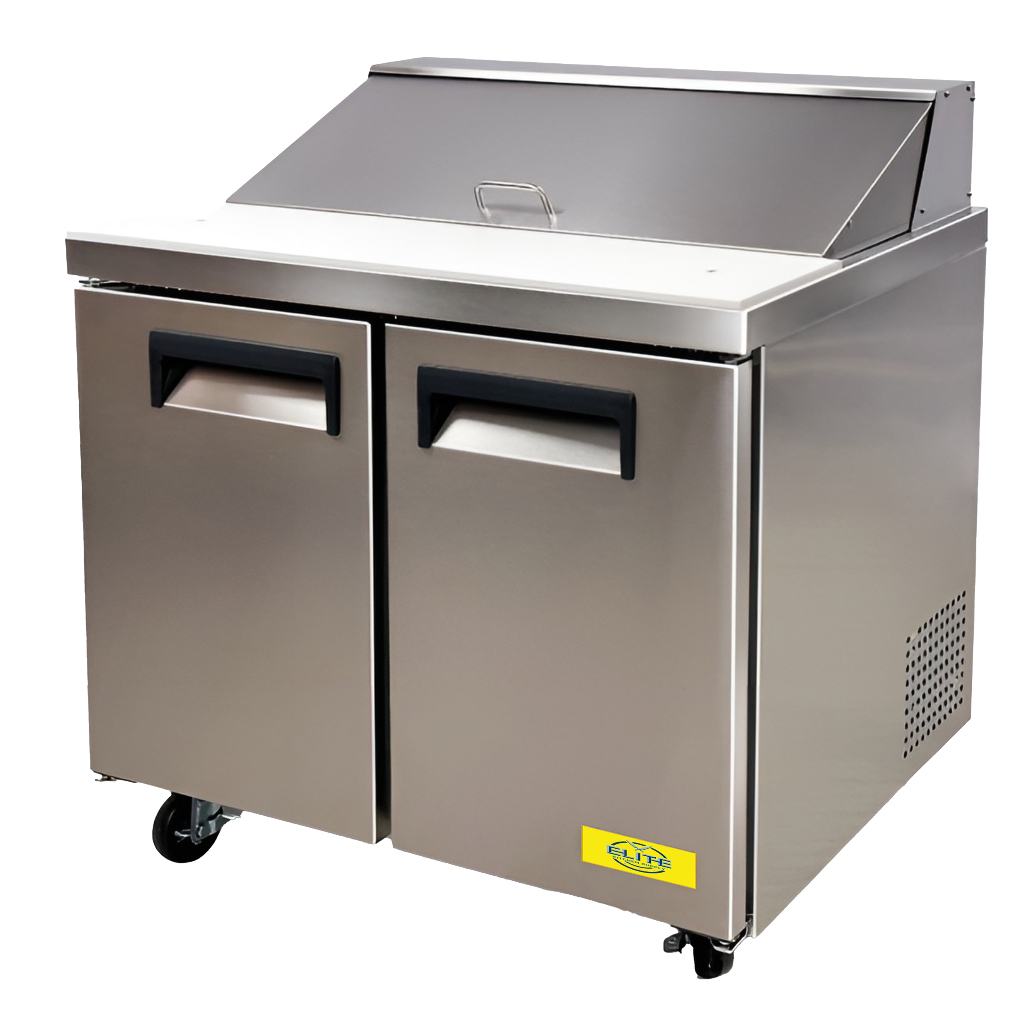 36 in. Commercial Mega Top Sandwich/Salad Prep Table Refrigerator 10x 1/6 GN Pan